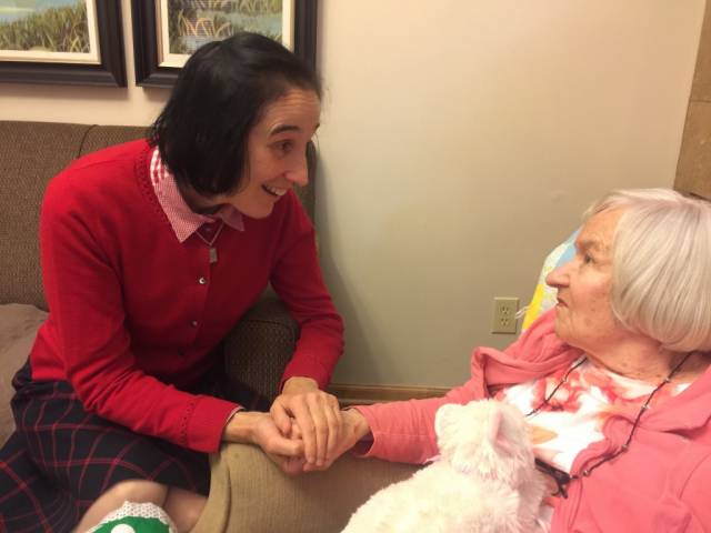Dr. Gianna Emanuella Molla visiting with residents