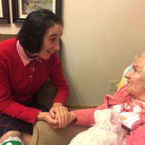 Dr. Gianna Emanuella Molla visiting with residents